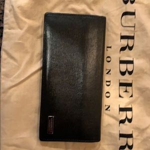 Vintage Burberry Black Label Long Bifold Wallet